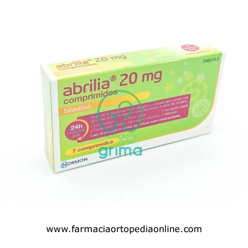 ABRILIA 20 MG COMPRIMIDOS EFG, 7 comprimidos (Blister Al/Al/PA-PVC)