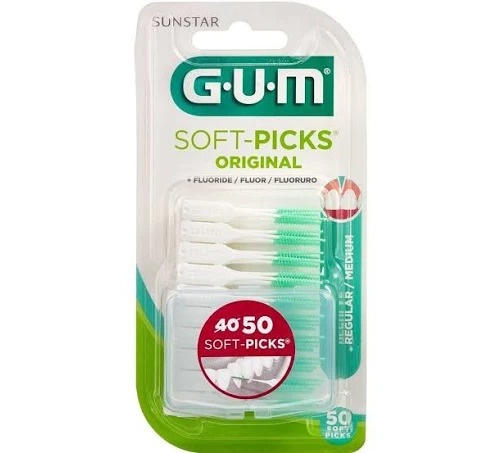 Soft picks filamentos de goma gum 632 m50 sin fluor 50 unidad regular - gum 632 m50 sin fluor