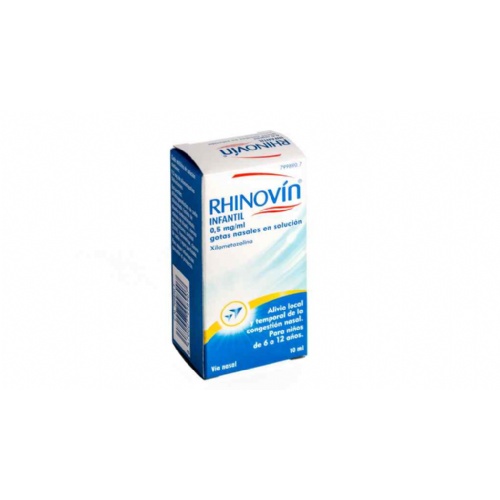 RHINOVÍN KIDS 0,5 MG/ML GOTAS NASALES EN SOLUCIÓN, 1 frasco de 10 ml