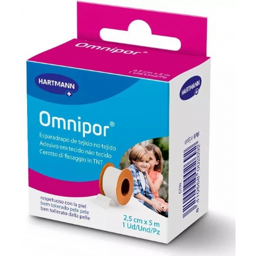 Esparadrapo hipoalergico - omnipor papel (1 unidad 5 m x 2,5 cm)