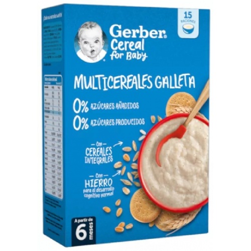 Gerber multicereales galleta 0% 0% (1 estuche 270 g)