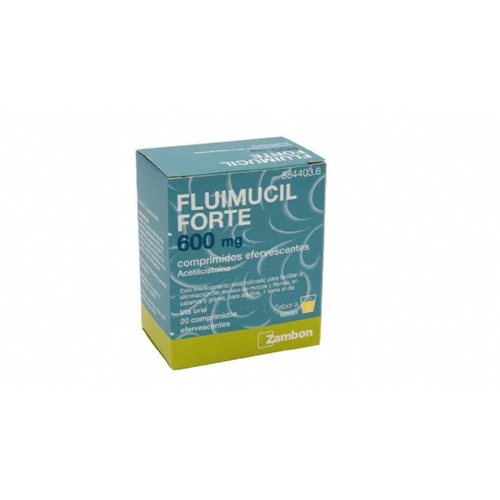 FLUIMUCIL FORTE 600 mg COMPRIMIDOS EFERVESCENTES , 20 comprimidos