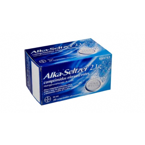 ALKA-SELTZER 2,1 g COMPRIMIDOS EFERVESCENTES , 20 comprimidos
