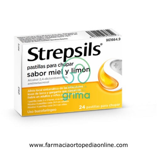STREPSILS PASTILLAS PARA CHUPAR SABOR MIEL Y LIMON , 24 pastillas