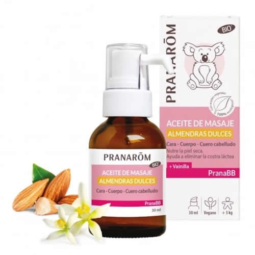 Pranabb aceite de masaje almendras dulces bio (1 envase 30 ml)
