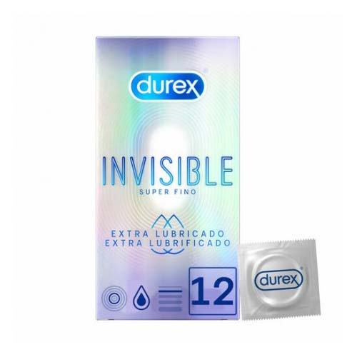 Durex invisible extra fino extra lubricado - preservativos (12 unidades)