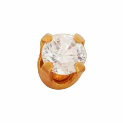 Inverness pendiente 24k (37c solitario natural 2 mm 2 unidades)