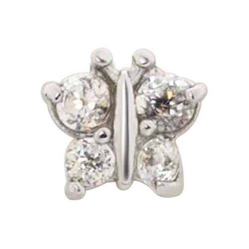 Inverness pendiente acero inoxidable (848c mariposa cristal)