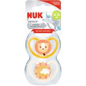 Chupete silicona - nuk space (18 - 36 meses 2 unidades leon)