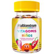 Multicentrum vitagomis niños (30 caramelos de goma sabor frutos cereza naranja y fresa/frambuesa)