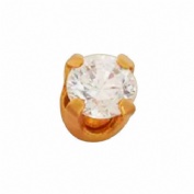 Inverness pendiente 24k (37c solitario natural 2 mm 2 unidades)