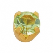 Inverness pendiente 24k (88c solitario cristal verde 3 mm)