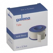 Esparadrapo - galeno tela (1 unidad 5 m x 2,5 cm color blanco)