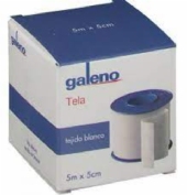 Esparadrapo hipoalergico - galeno tela (1 unidad 5 m x 5 cm color blanco)