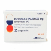 PARACETAMOL MABO 650 MG COMPRIMIDOS EFG 20 comprimidos