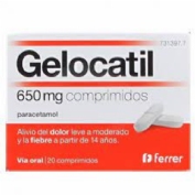 GELOCATIL 650 mg COMPRIMIDOS, 20 comprimidos