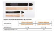 Orliman (corvl2pne#2530) correa velour 2p negro