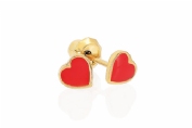 Inverness pendiente 24k  2 unidades 840c-2 corazon rojo 5 mm
