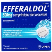 EFFERALDOL 500 mg COMPRIMIDOS EFERVESCENTES, 20 comprimidos