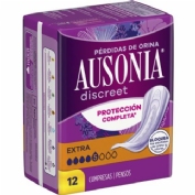 Absorbente incontinencia orina muy ligera ausonia discreet extra 12 unidades