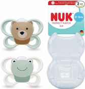 Chupete silicona nuk perfect match air 0 - 6 meses 2 unidades surtido