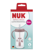 Biberon pp silicona entrena nuck perfect match 1 unidad 260 ml pajita suritdo