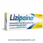 LIZIPAINA CLORHEXIDINA 5 MG/BENZOCAINA 2,5 MG COMPRIMIDOS PARA CHUPAR ,20 comprimidos