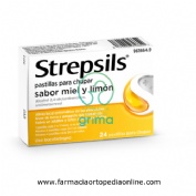 STREPSILS PASTILLAS PARA CHUPAR SABOR MIEL Y LIMON , 24 pastillas