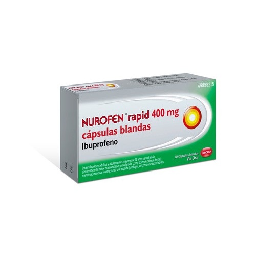 NUROFEN RAPID 400 mg CAPSULAS BLANDAS , 10 cápsulas