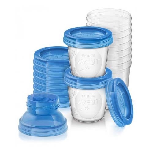 Recipientes via para leche materna philips avent 10 vasos - philips avent