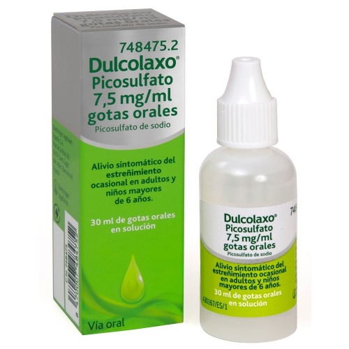 DULCOLAX PICOSULFATO 7,5 mg/ml GOTAS ORALES, 1 frasco de 30 ml