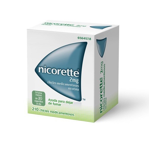 NICORETTE 2 mg CHICLES MEDICAMENTOSOS, 210 chicles