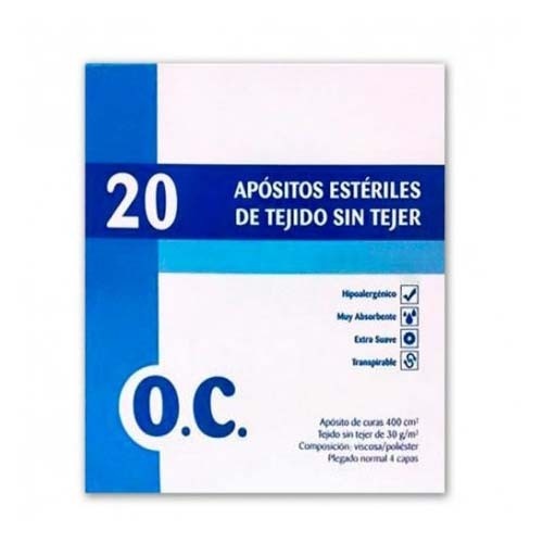 Oc compresa esteril tejido sin tejer (20 unidades 15 cm x 15 cm)