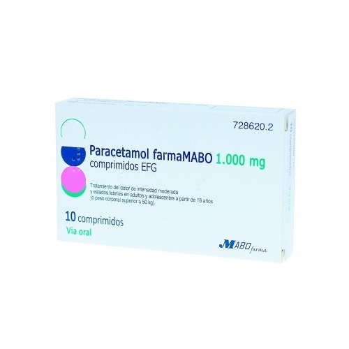 PARACETAMOL FARMAMABO 1000 MG COMPRIMIDOS EFG 10 comprimidos