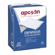 Empapador ultra absorbente aposan 20 unidades 90 cm x 60 cm - aposan